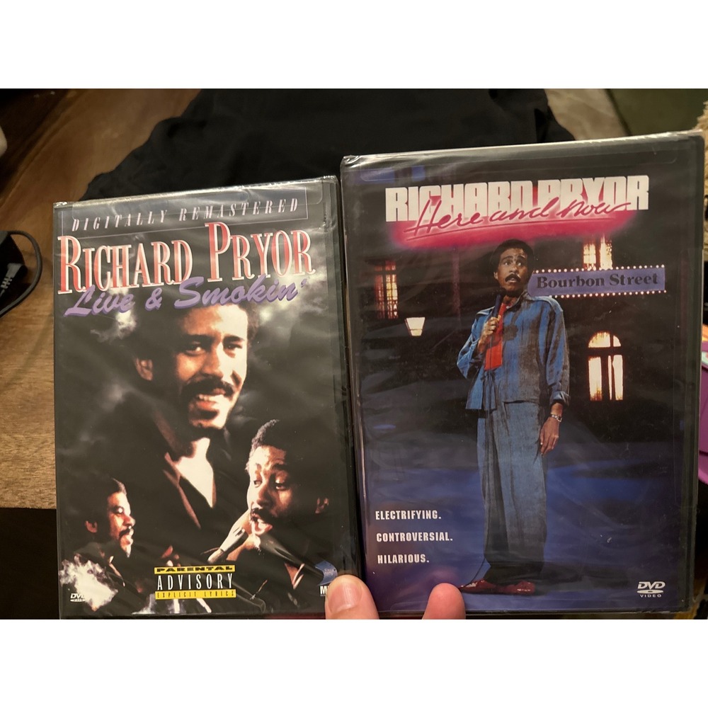 Richard Pryor DVD Bundle Here and Now & Live and Smokin New Sealed Comedy Stndup